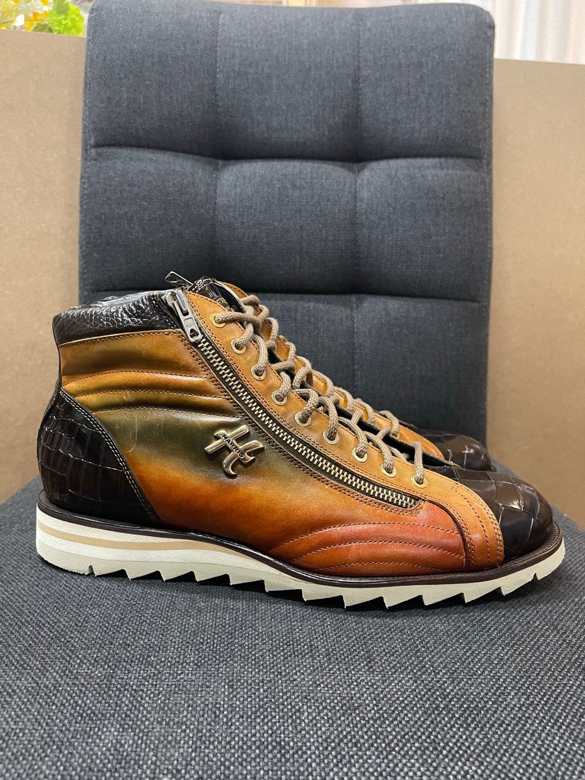 Nieuwe Harris herenschoenen, handgemaakt in italie maat 42, Kleding | Heren, Verzenden, Nieuw, Bruin, Boots