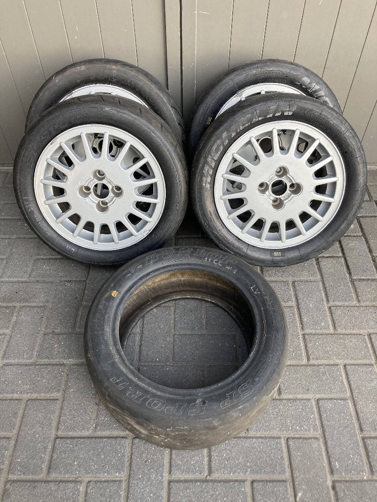 Volkswagen Golf G60 velgen met slicks 15 inch., Ophalen, Overige, Gebruikt, 15 inch