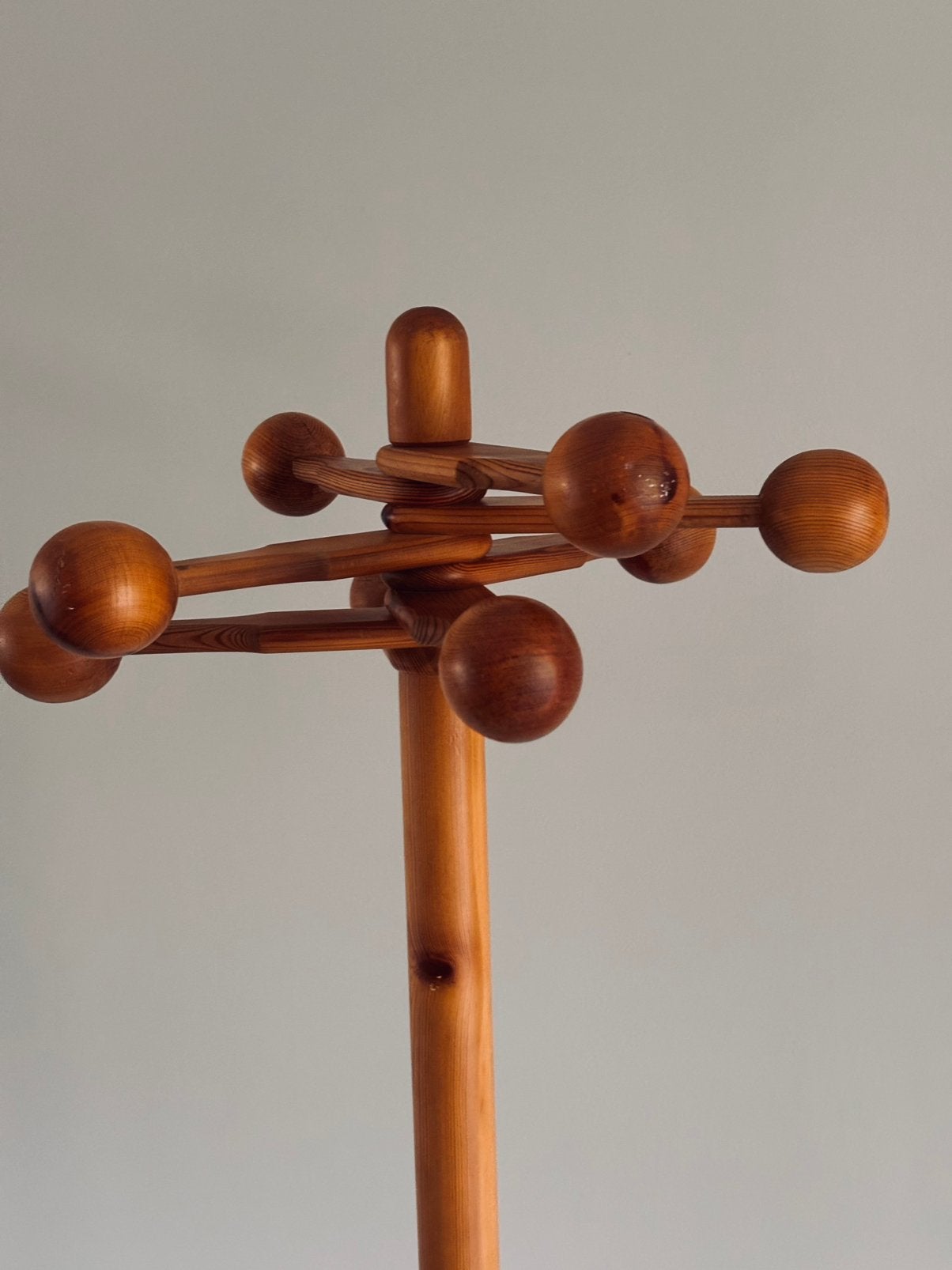 Houten vintage staande kapstok jaren 70 scandinavisch stijl, Gebruikt, Ophalen of Verzenden, Staande kapstok, 150 tot 200 cm