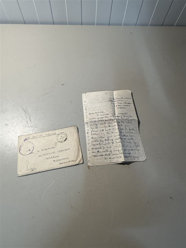 1943 Legerpost Censuurbrief met Stempel - APO 5 CDS, Verzamelen, Militaria | Tweede Wereldoorlog, Ophalen of Verzenden, Nederland