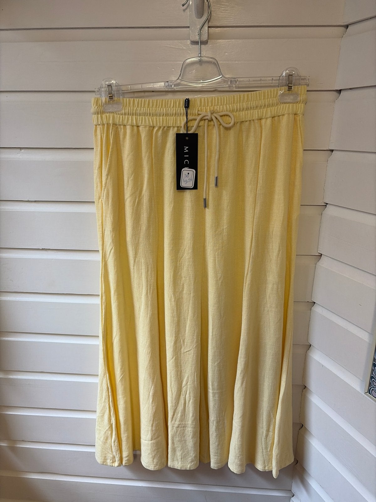 Nieuwe MICHA Gele Linnen-Viscose Maxi Rok Maat 38, Kleding | Dames, Rokken, Maat 38/40 (M), Geel, Nieuw, Ophalen of Verzenden