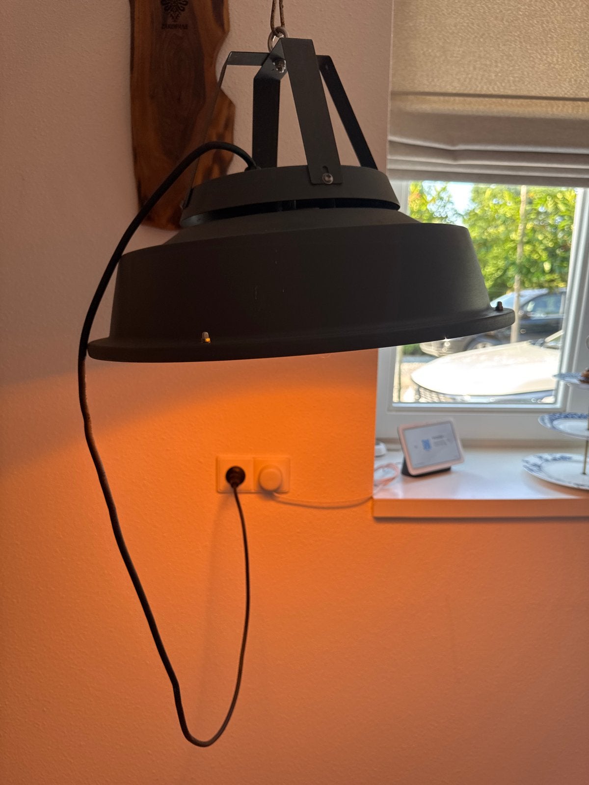Terras heater / industriële hanglamp, Overige merken, Gebruikt, Zwart, Industrieel