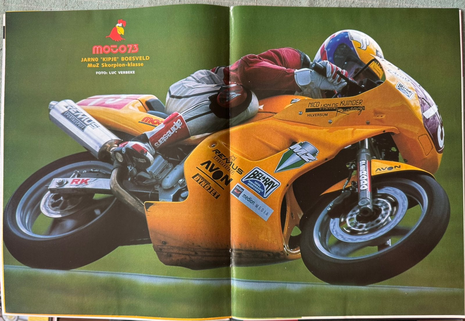 Poster 1996 Jarno Kipje Boesveld op MuZ Skorpion, Verzenden, Zo goed als nieuw, Motoren