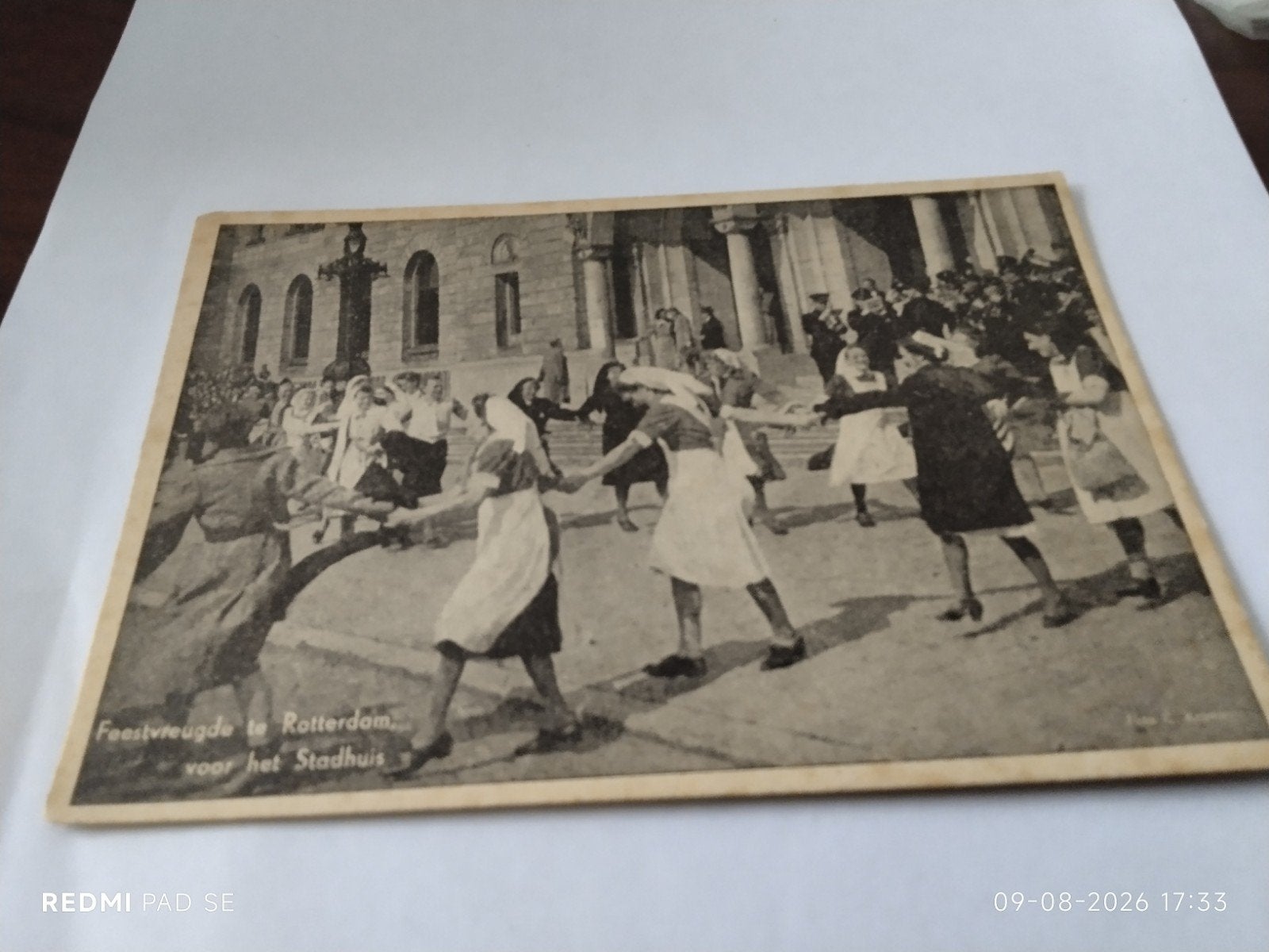 Oude ansichtkaart Feestvreugde Rotterdam Stadhuis, Verzamelen, Ophalen of Verzenden, Voor 1920, Zuid-Holland