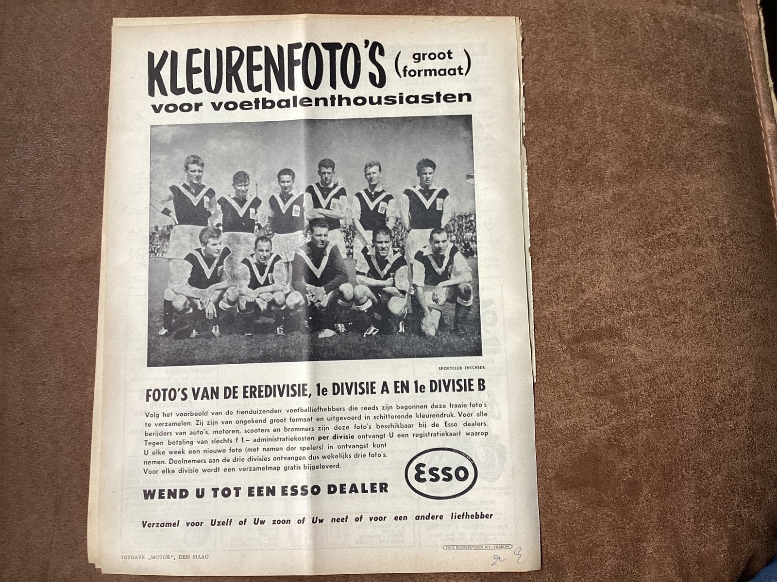 WILLEM 2, SPARTA, SPORTCLUB ENSCHEDE 1958-1959 origineel, Ophalen of Verzenden