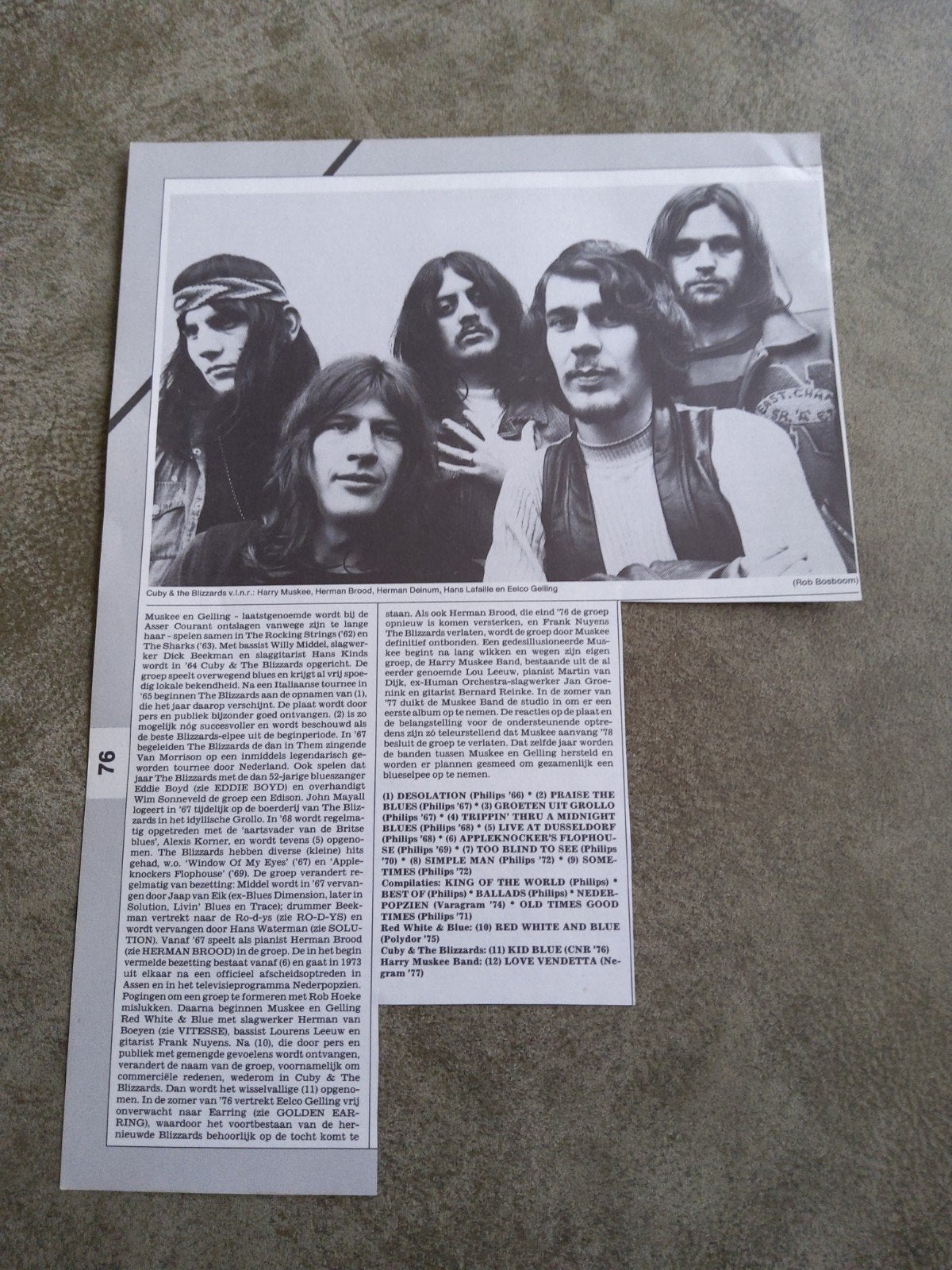 Cuby and the Blizzards, Ophalen of Verzenden, Gebruikt, Boek, Tijdschrift of Artikel