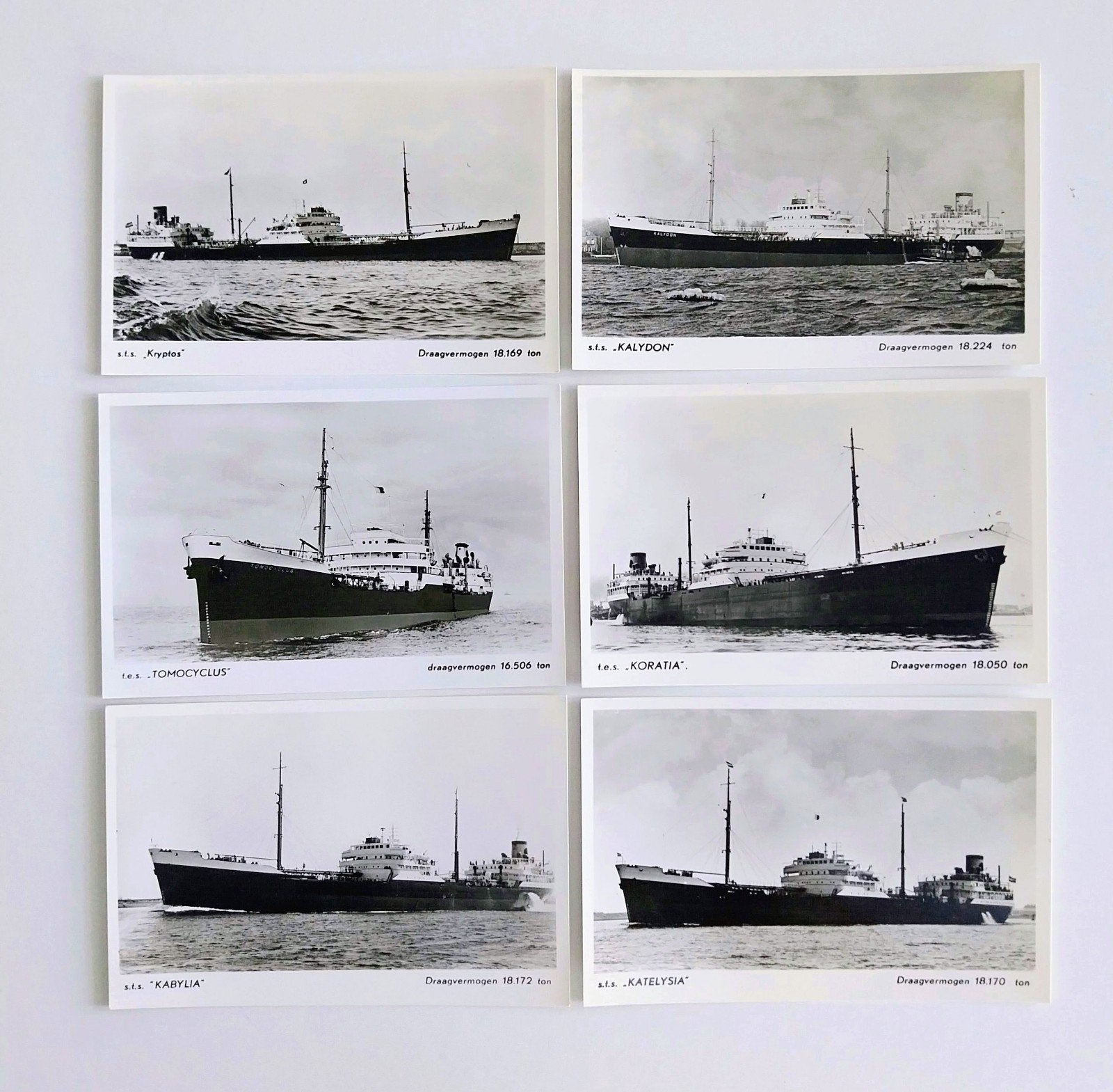 13 Ansichtkaarten van Shell Tankers N.V., Verzamelen, Ophalen of Verzenden, Zo goed als nieuw, Kaart, Foto of Prent