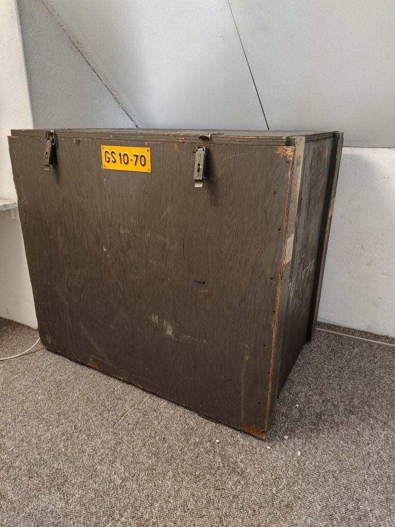 Originele houten legerkist / opbergkist - gratis, Huis en Inrichting, Woonaccessoires | Kisten, Ophalen, Gebruikt, 100 tot 150 cm