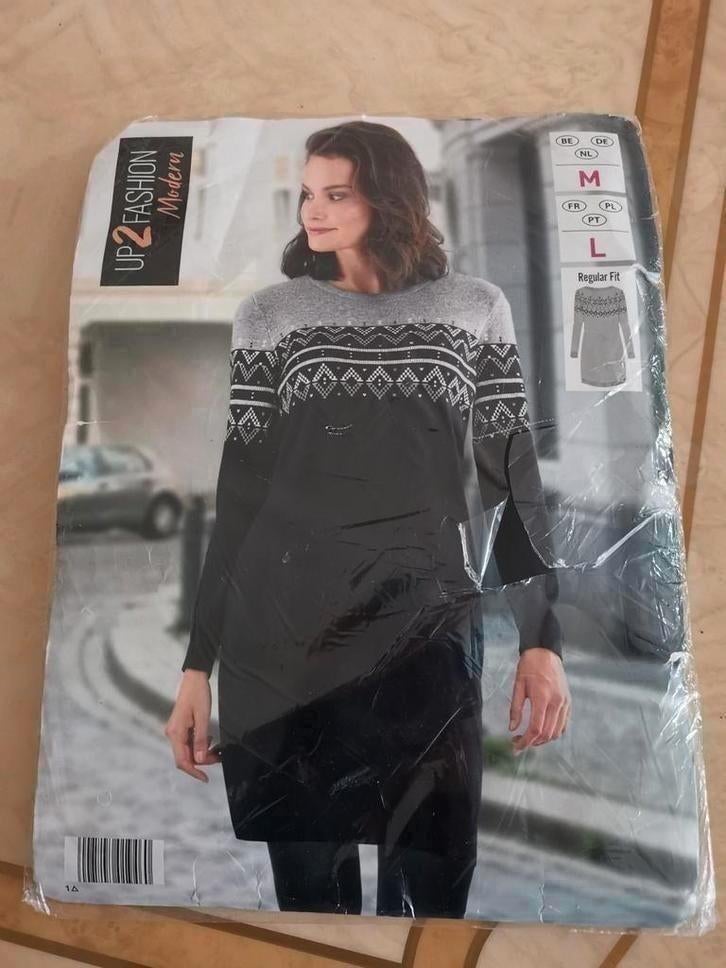 Gebreide herstjurk maat M, Maat 38/40 (M), Zwart, Nieuw, Ophalen of Verzenden
