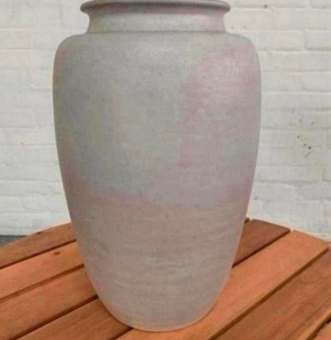 Vaas van Klaas Mobach 825 mad grijs witte vaas 27 cm hoog., Verzenden