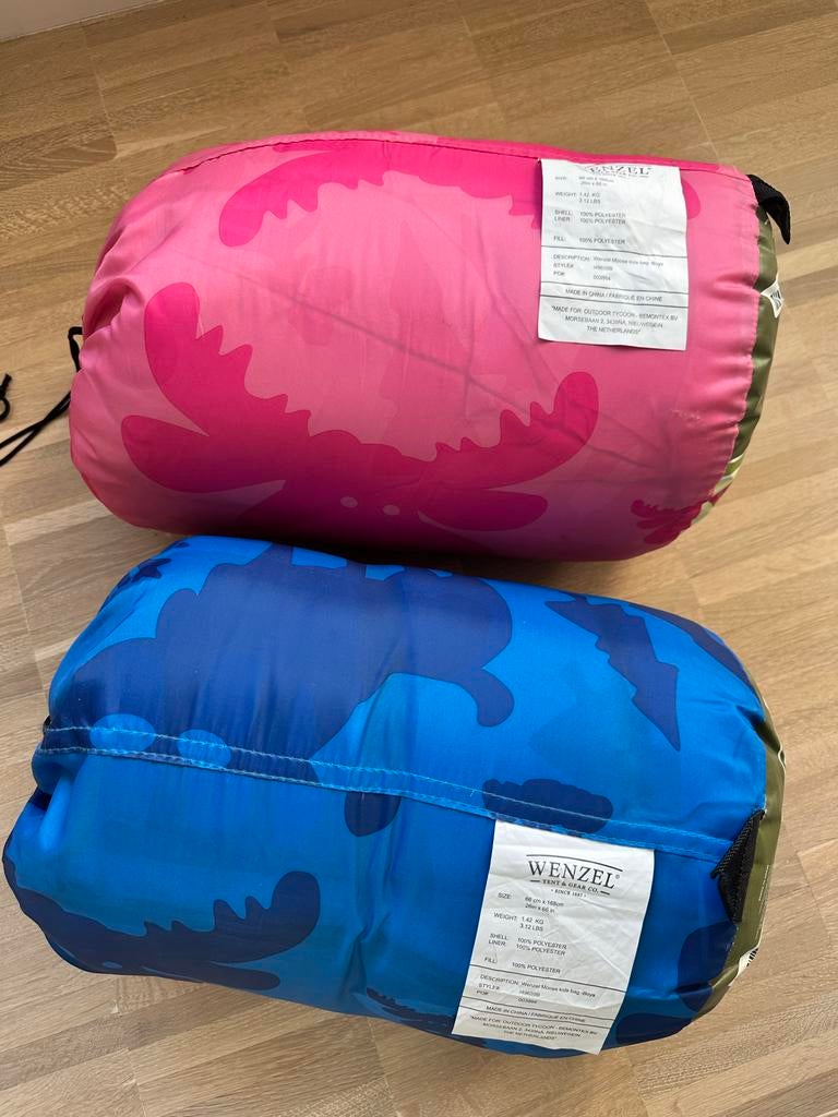 2 Wenzel Moose Slaapzakken - Jongens & Meisjes (2 stuks), Ophalen of Verzenden, Zo goed als nieuw