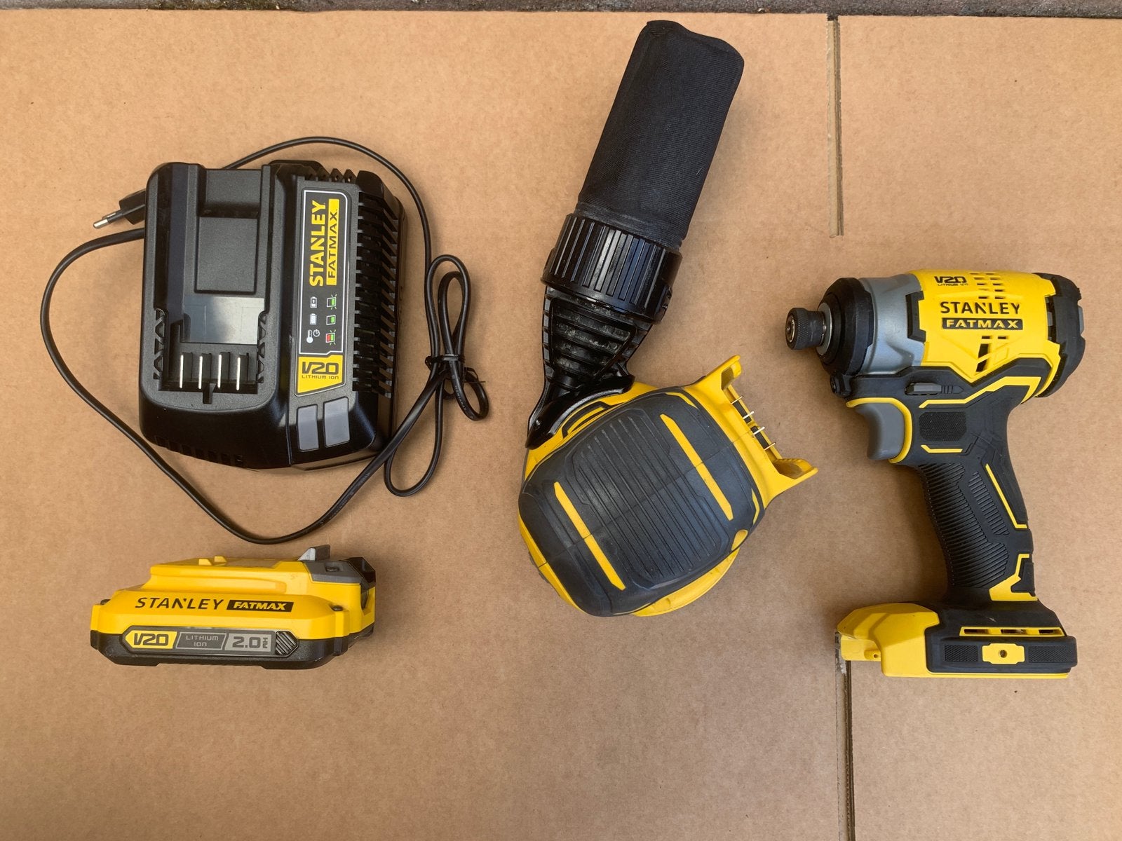 Stanley Fatmax 20v set, Ophalen, Zo goed als nieuw, Excentrische schuurmachine