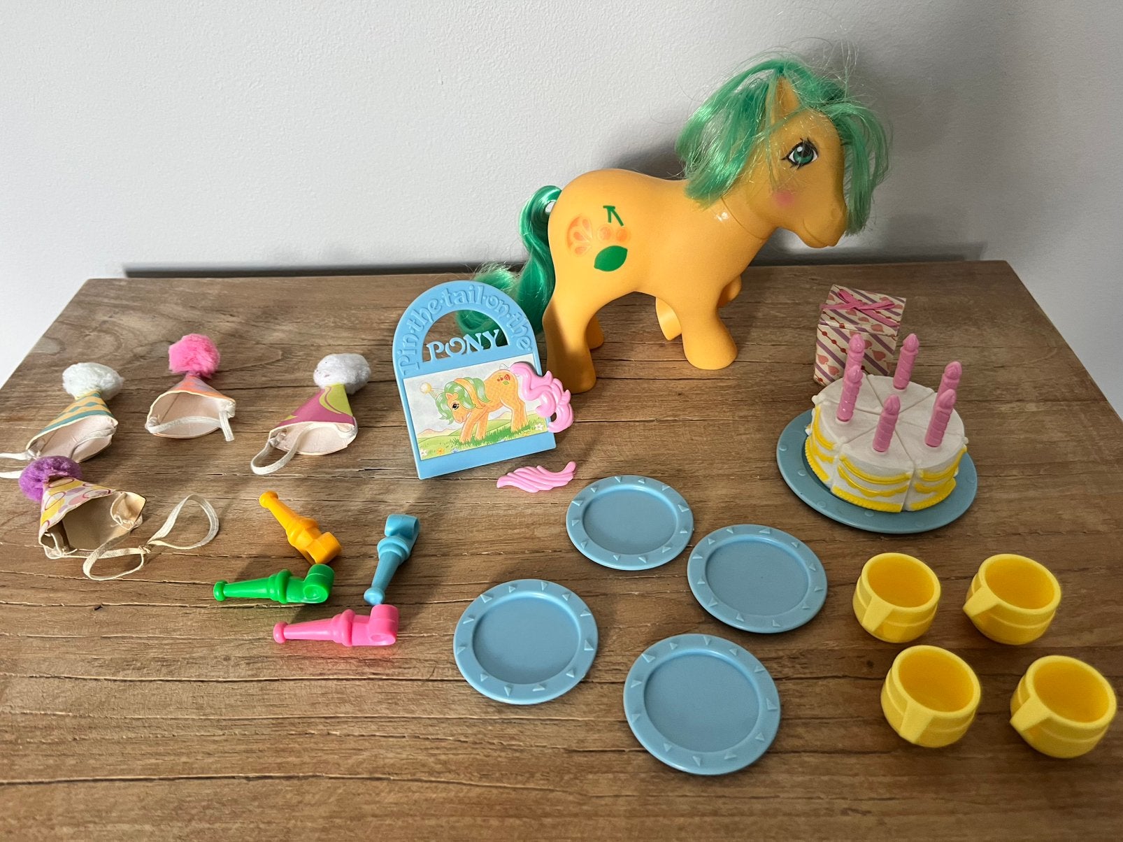 G1 My Little Pony Tutti Frutti Birthday party set 1984, Ophalen of Verzenden, Gebruikt