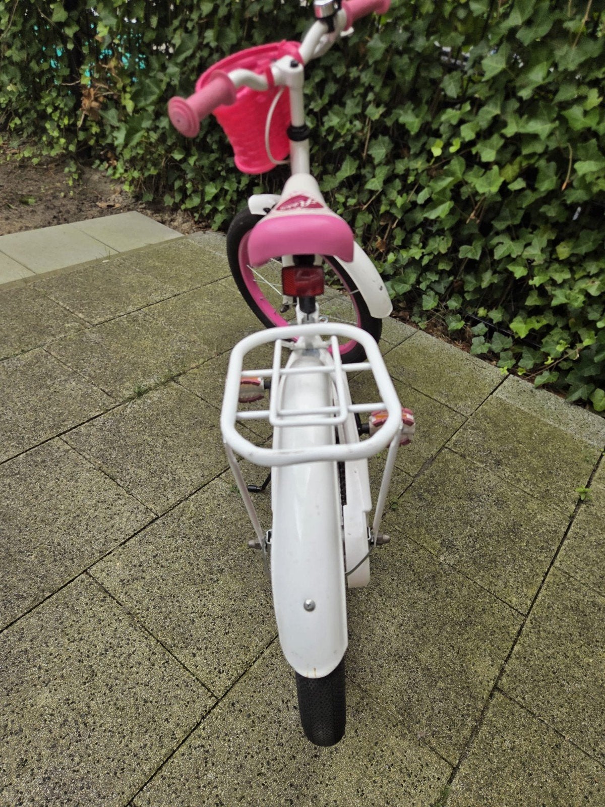 Alpina Ashley Kinderfiets 16 inch - Wit/Roze, Fietsen en Brommers, Ophalen, Gebruikt, Velgrem, Alpina