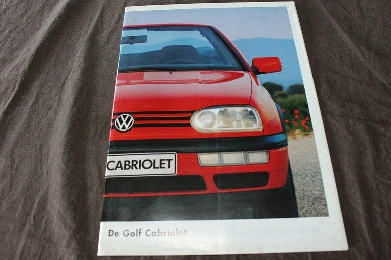 Volkswagen Golf Cabrio 1995 verkoop folder brochure, Ophalen of Verzenden, Gelezen, Volkswagen