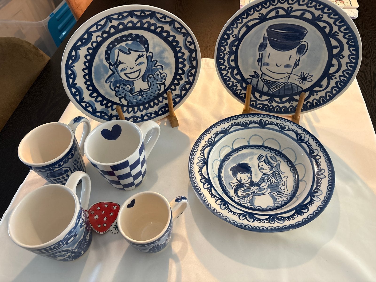 Blond Amsterdam Delfts Blauw Servies - Klein chipje, Huis en Inrichting, Keuken | Servies, Ophalen, Gebruikt, Keramiek, Delftsblauw