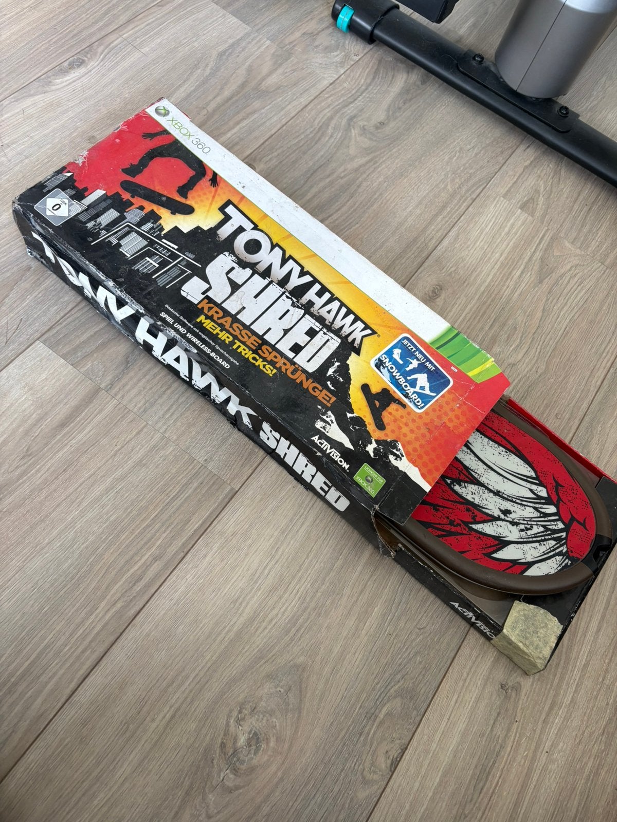 Tony Hawk Shred Skateboard Controller Xbox 360 + Handleiding, Verzenden, Zo goed als nieuw, Controller, Xbox Original