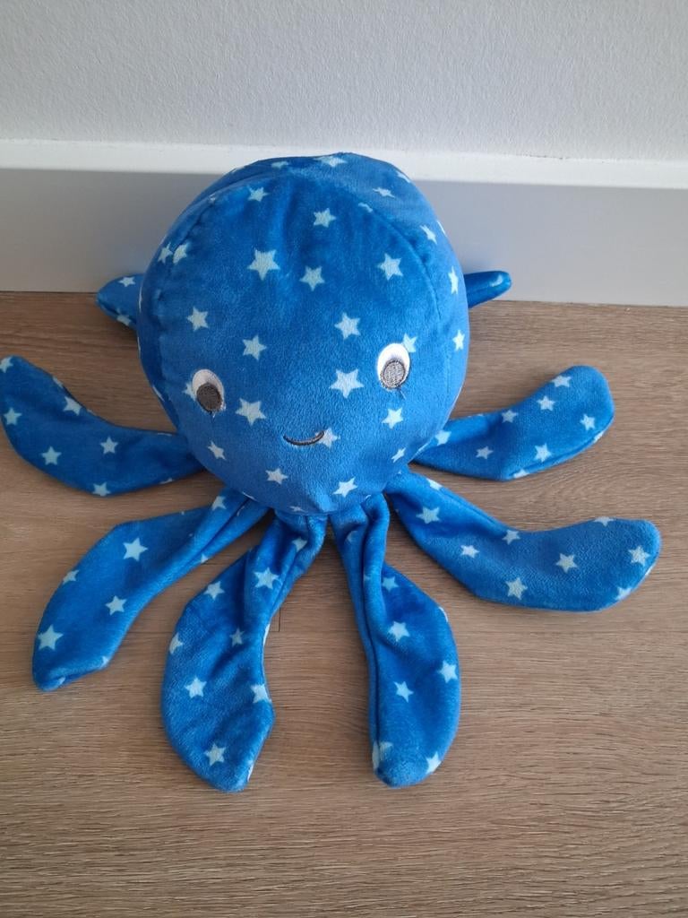 Knuffel octopus Hema blauw sterren L1343, Kinderen en Baby's, Speelgoed | Knuffels en Pluche, Zo goed als nieuw, Overige typen