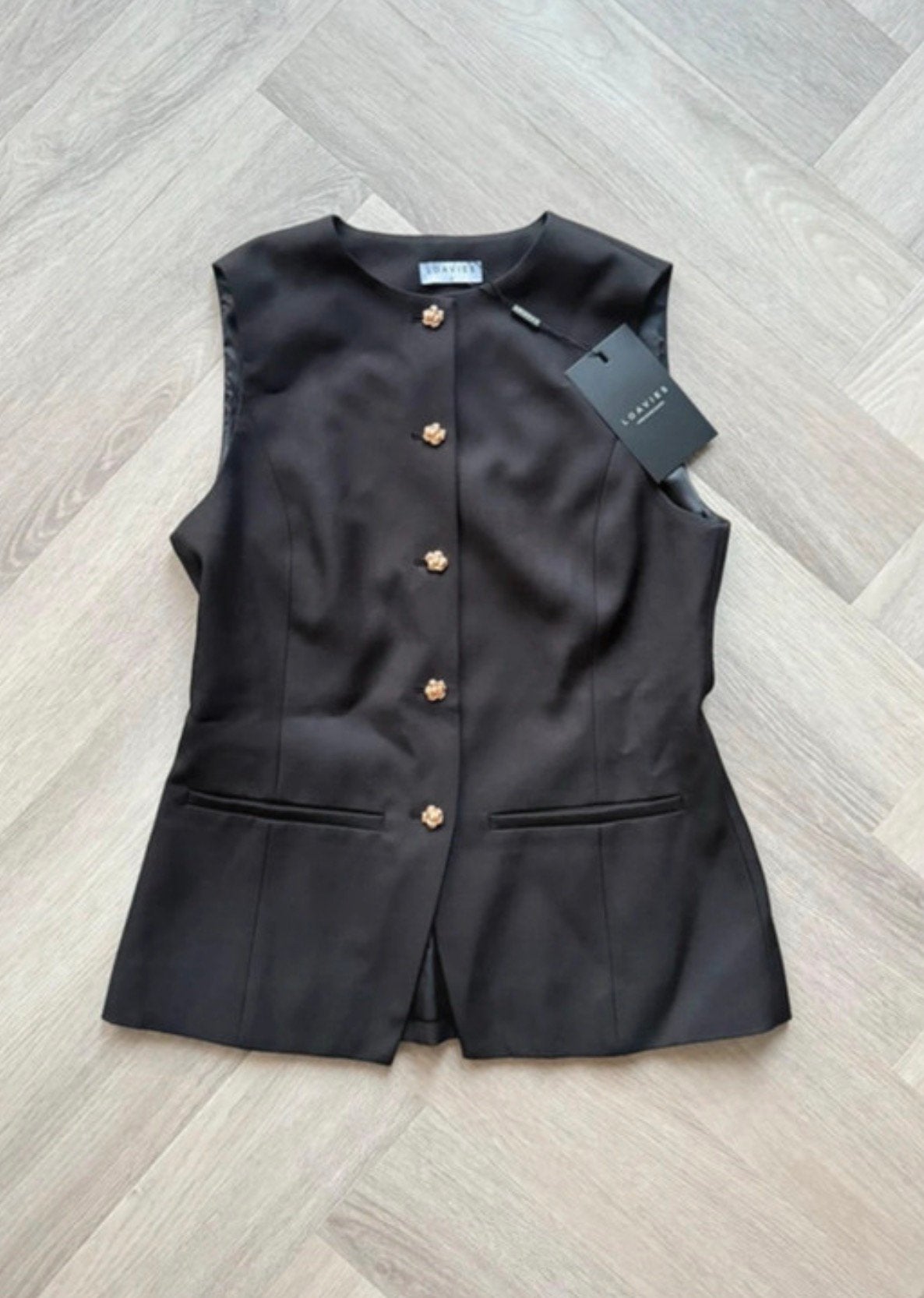 Blazer gilet top NIEUW Loavies maat S, Ophalen of Verzenden, Zo goed als nieuw, Zwart, Korte mouw