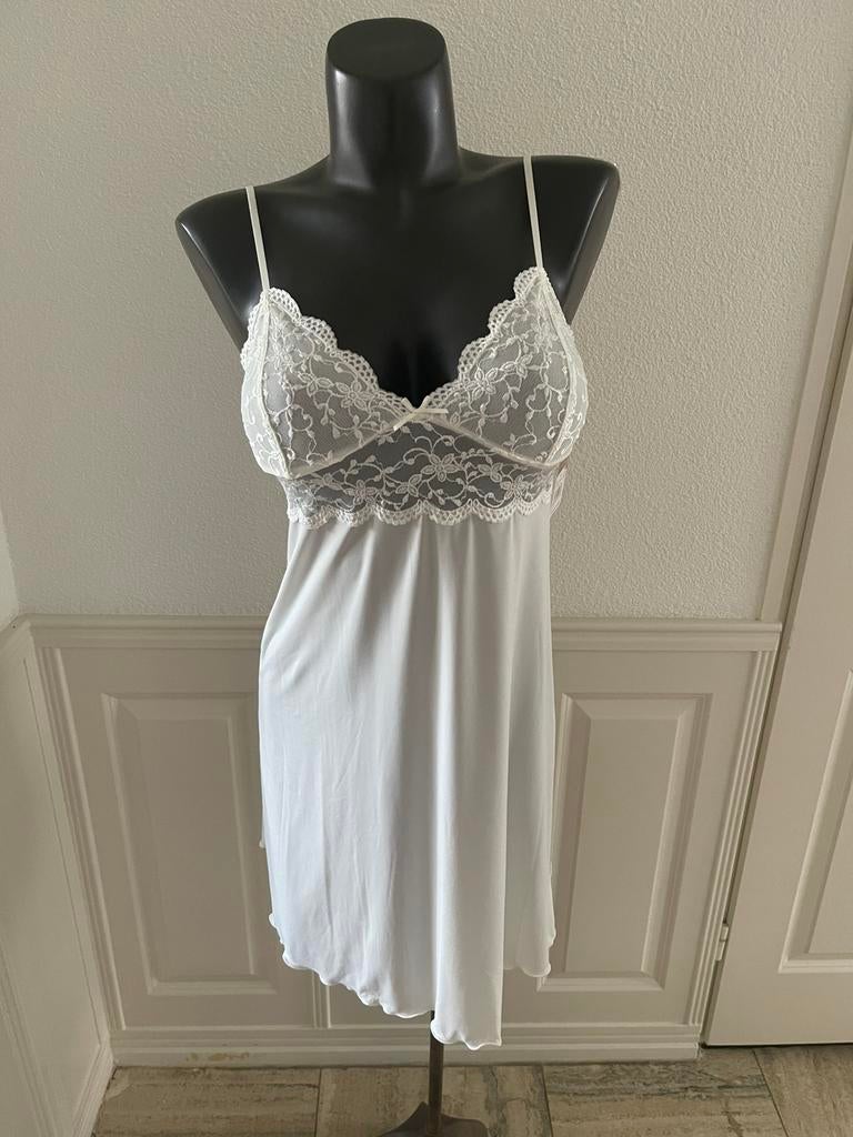 Nina von c slipdress nachthemd maat 38, Verzenden, Wit, Nachtkleding