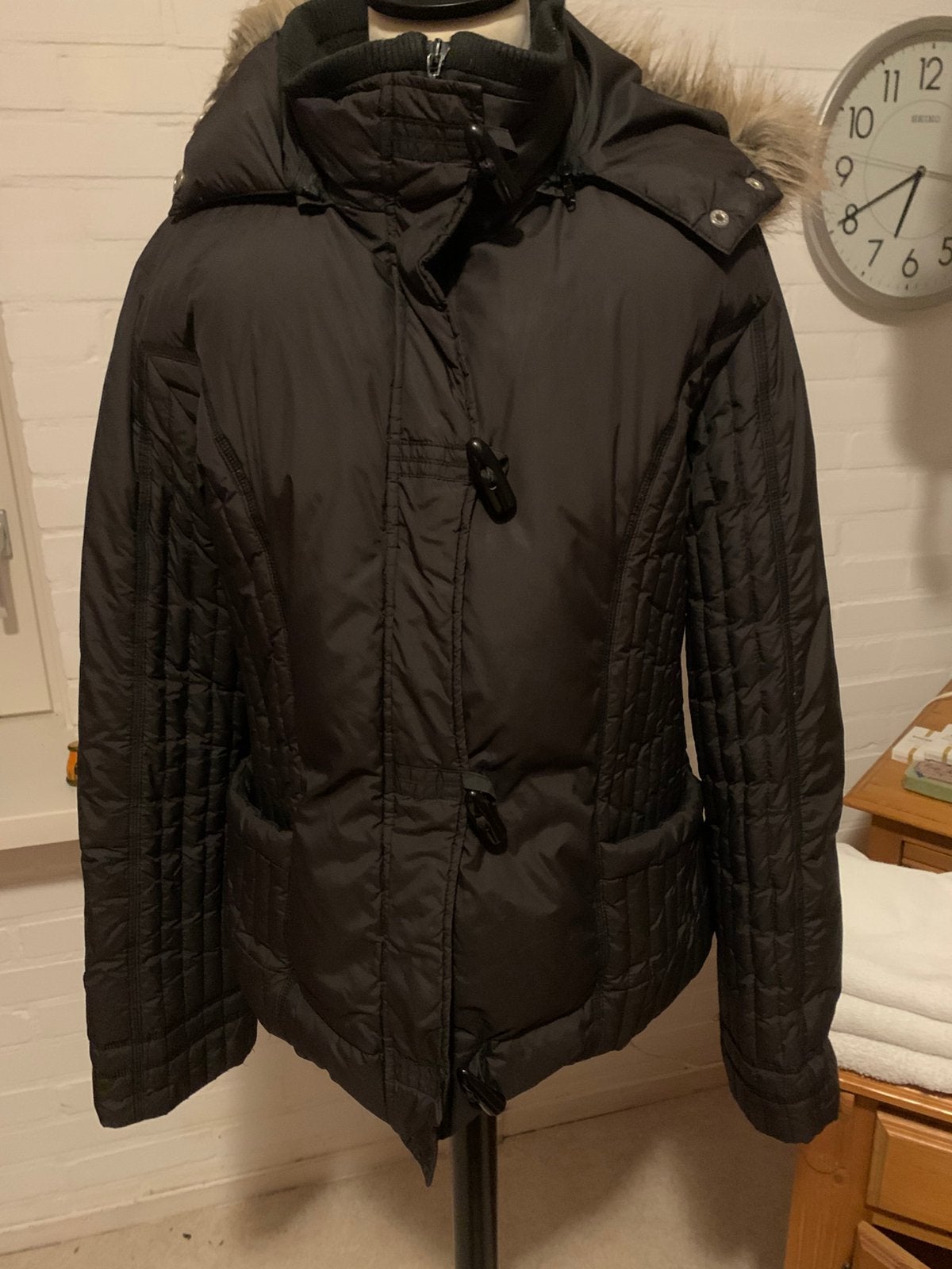 Winterjack Damo, Kleding | Dames, Jassen | Winter, Ophalen of Verzenden, Gedragen, Maat 38/40 (M), Zwart