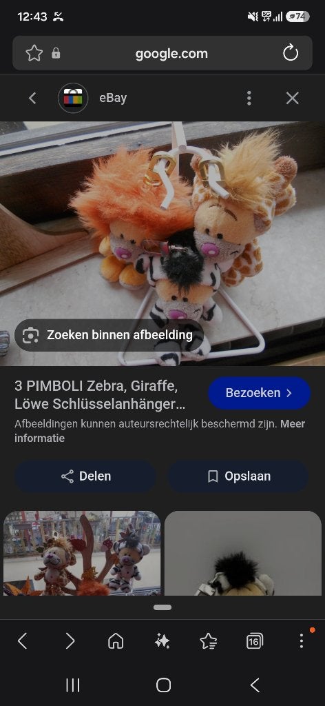 Gezocht Pimboli /Diddl Sleutelhanger Safari, Ophalen of Verzenden, Gebruikt