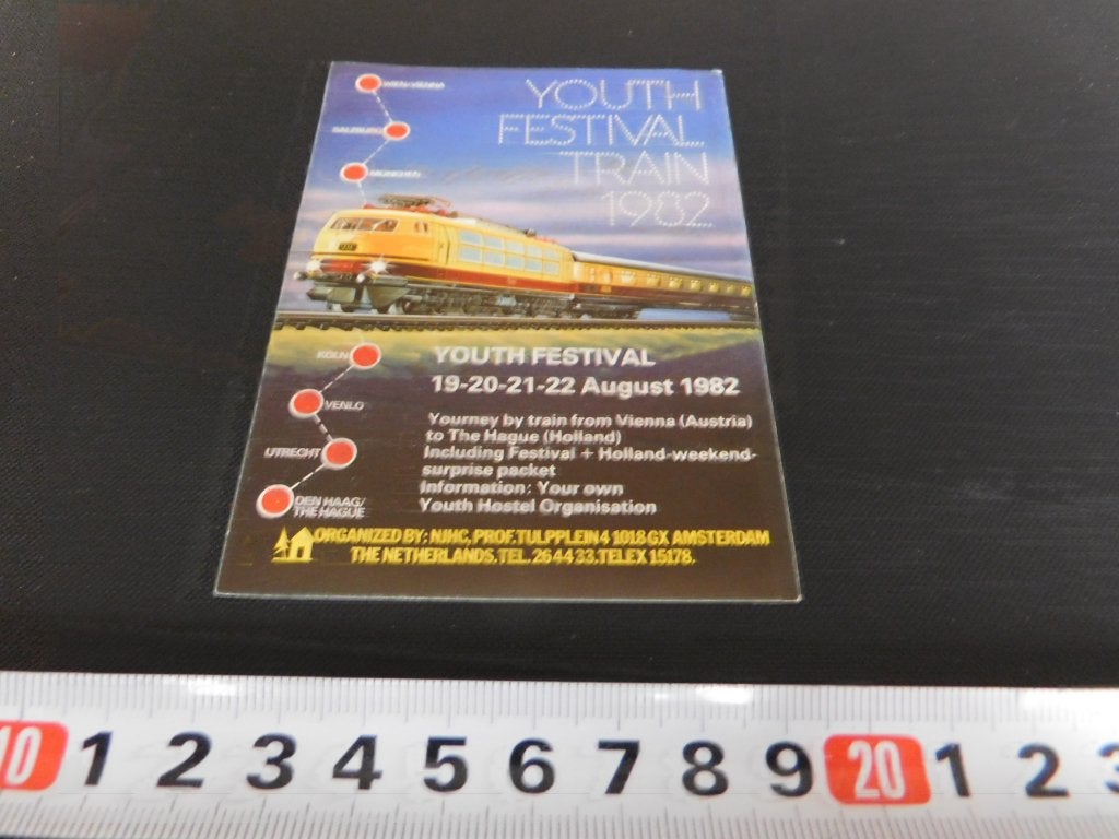 sticker Youth festival train 1982 NJHC Amsterdam, Ophalen, Zo goed als nieuw