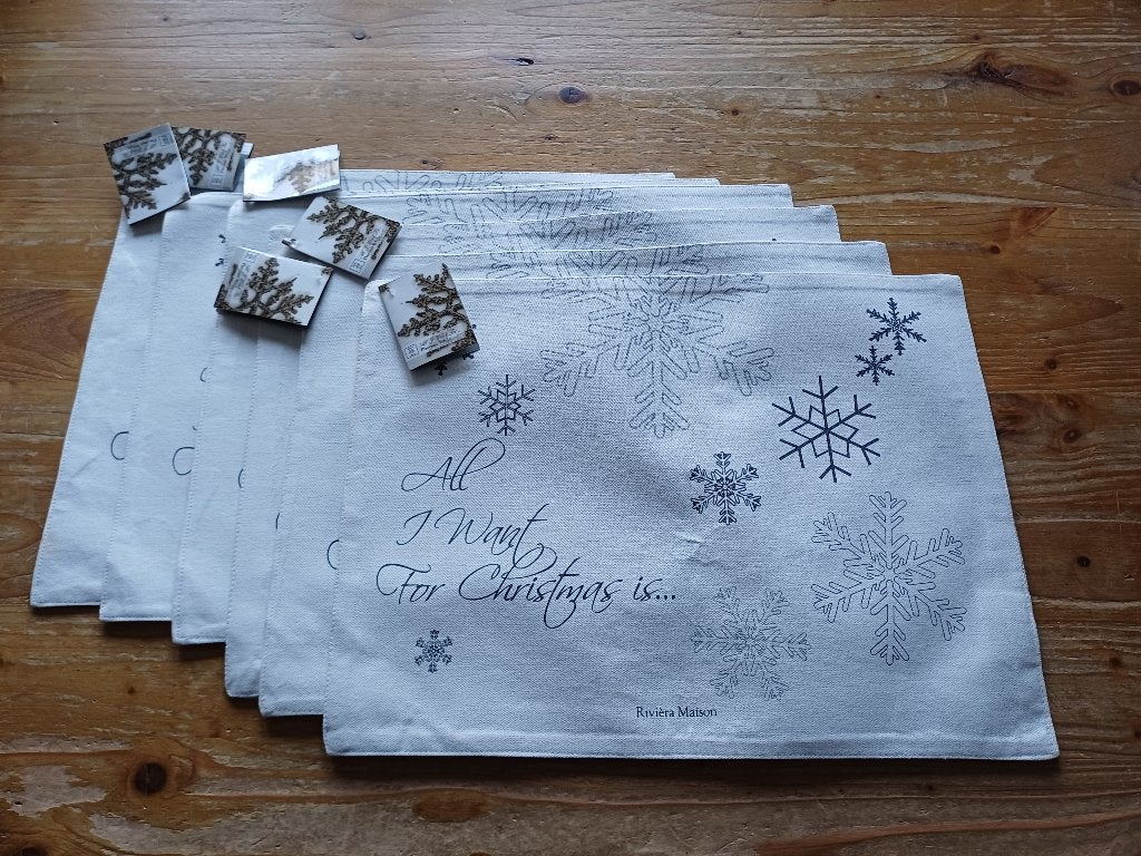 RIVIERA MAISON PLACEMAT 6X NIEUW MET KAARTJE ER NOG AAN, Placemat, Ophalen of Verzenden, Nieuw, Rechthoek