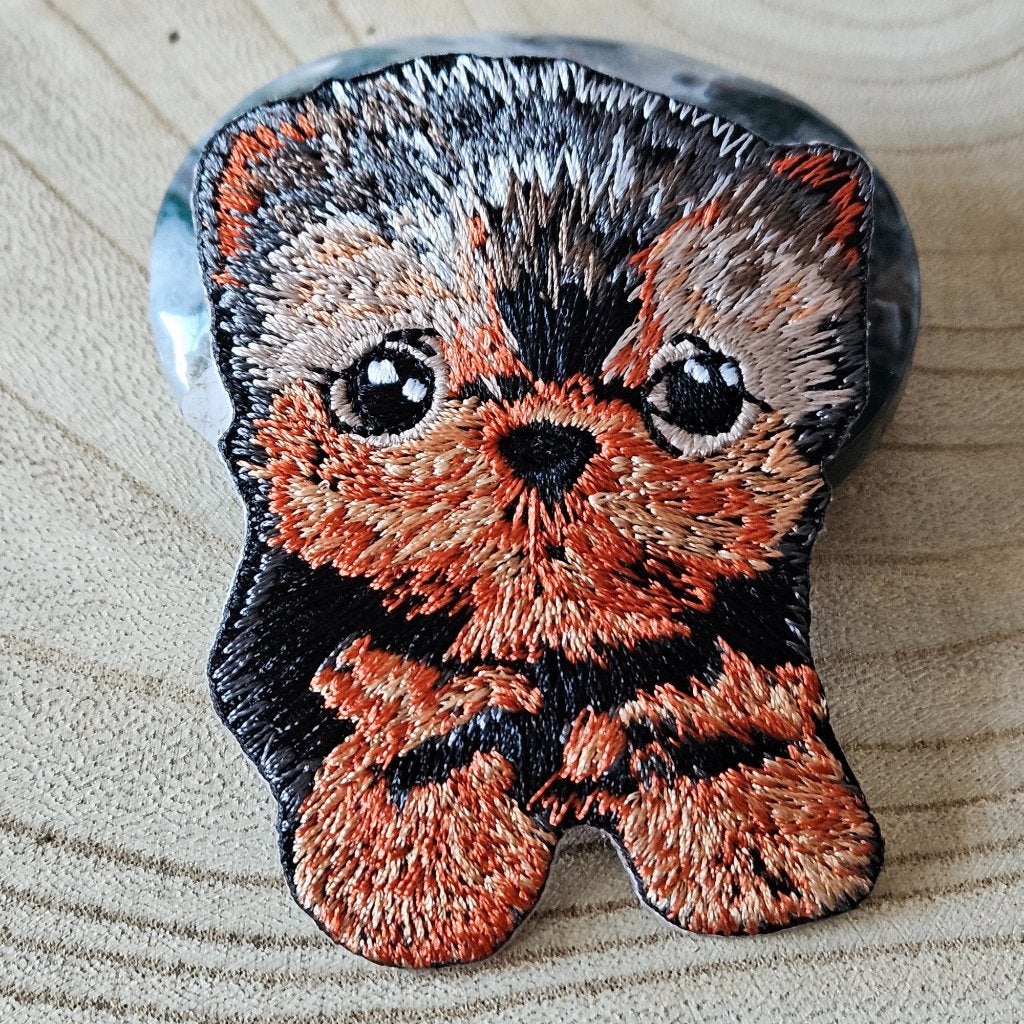 Strijk embleem patch applicatie Yorkshire terrier , D, Nieuw, Ophalen of Verzenden, D