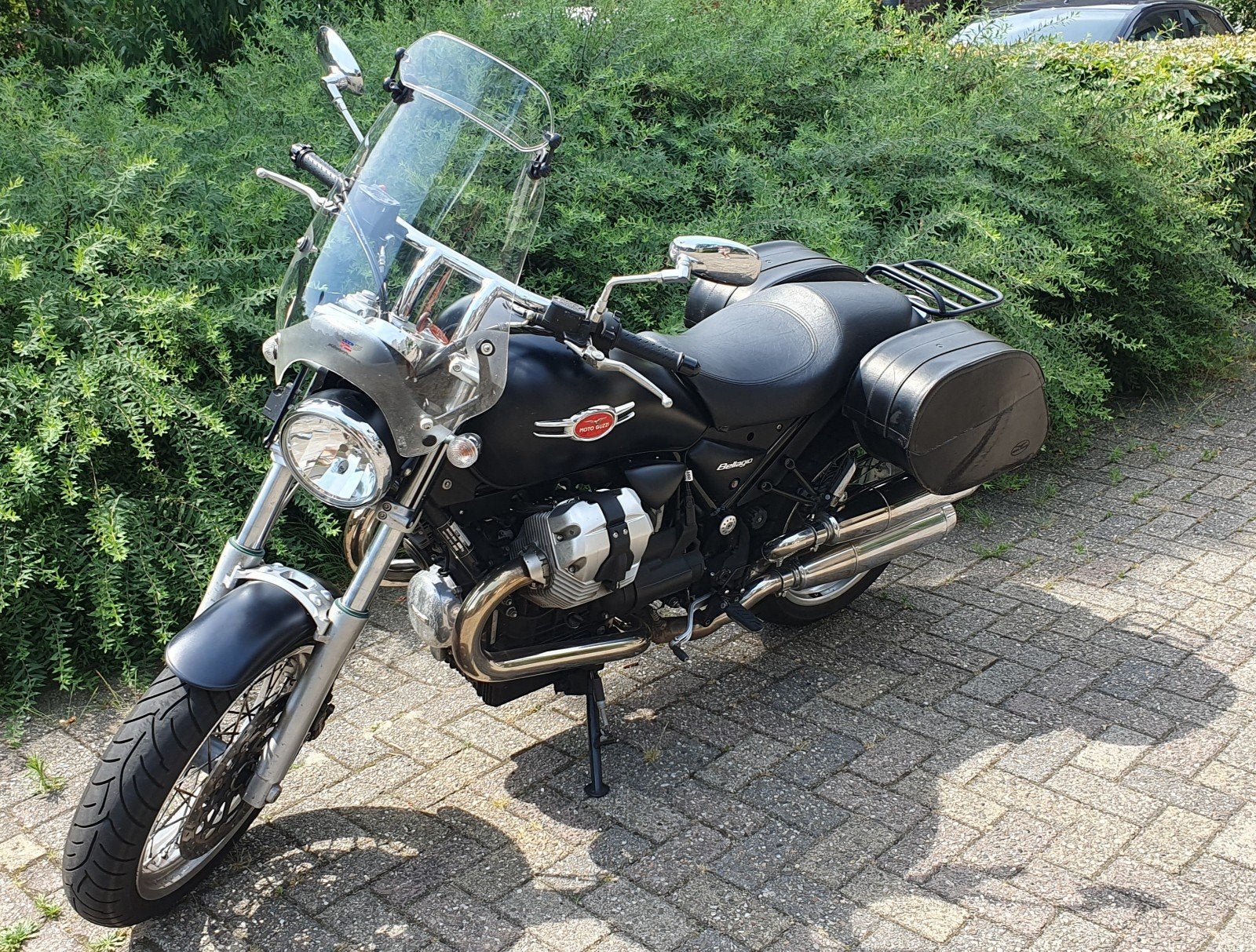 Moto Guzzi Bellagio 940, zwart, met windscherm en tassen, 2 cilinders, Motorrijbewijs A, Particulier, Meer dan 35 kW