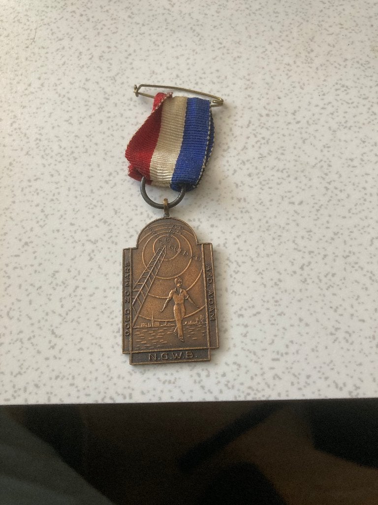 wandelmedaille goed zo mars afd a'dam ca 1958, Postzegels en Munten, Penningen en Medailles, Ophalen of Verzenden, Overige materialen
