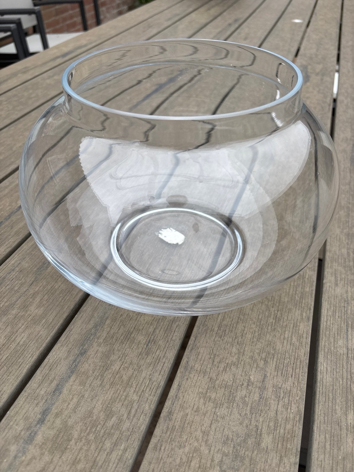 Glazen schaal/vissenkom, Schaal, Rond, Ophalen of Verzenden, Glas