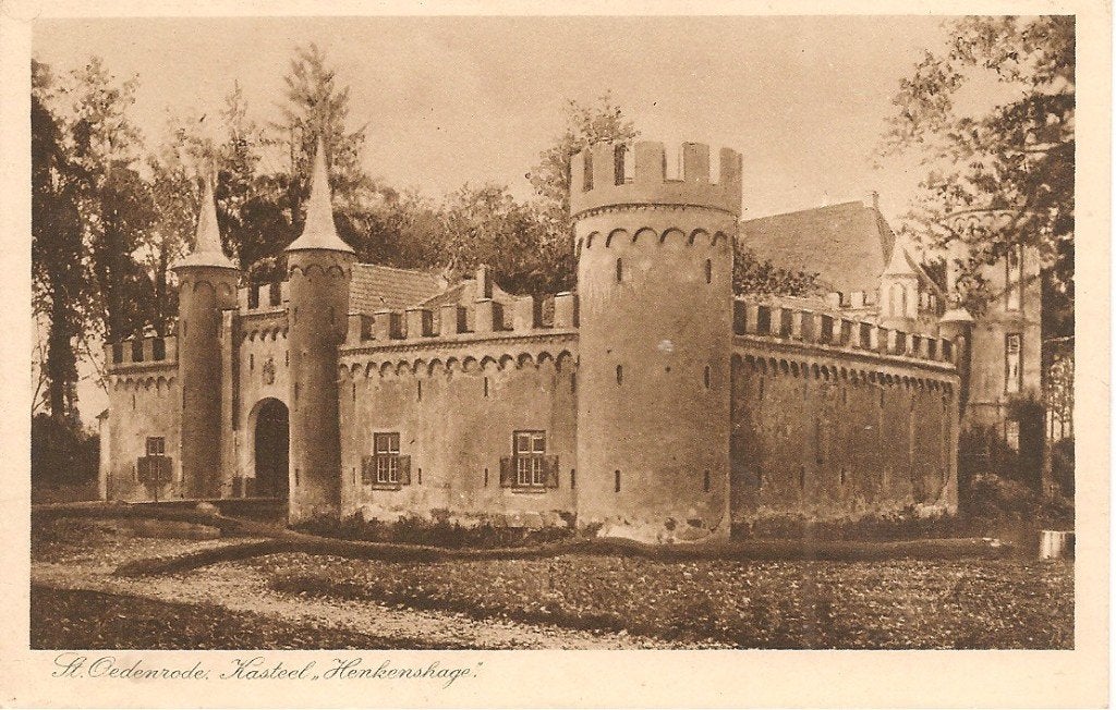Oude Ansichtkaart Kasteel Henkenshage Sint-Oedenrode, Verzamelen, Ophalen of Verzenden, 1920 tot 1940, Ongelopen, Noord-Brabant
