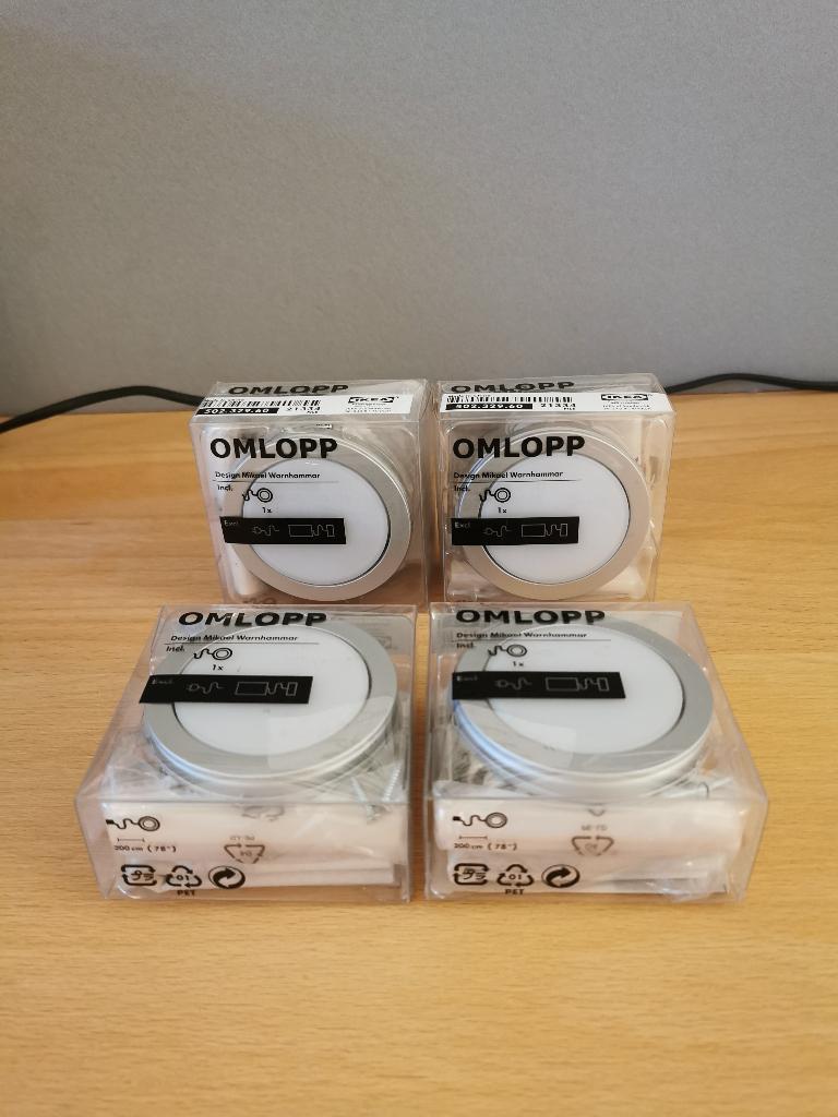 IKEA OMLOPP LED spots (4 stuks), Led, Metaal of Aluminium, Ophalen of Verzenden, Plafondspot of Wandspot