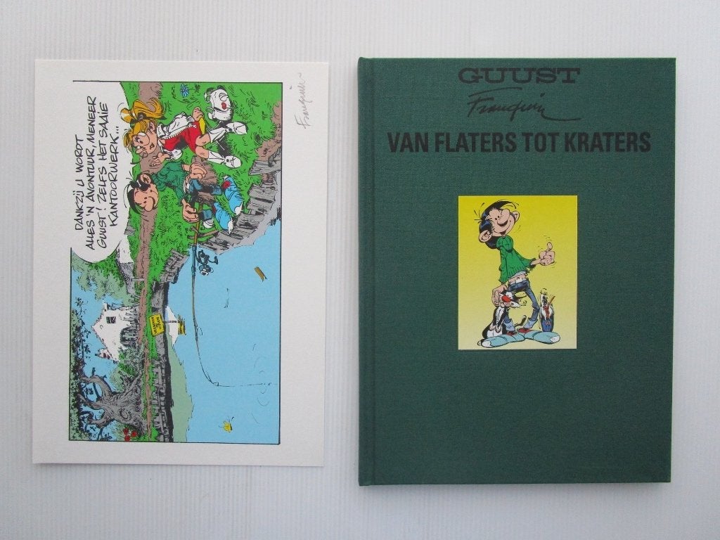 Guust Flater - Van flaters tot kraters - Luxe HC gesigneerd, Eén stripboek, Nieuw, Ophalen of Verzenden, Franquin