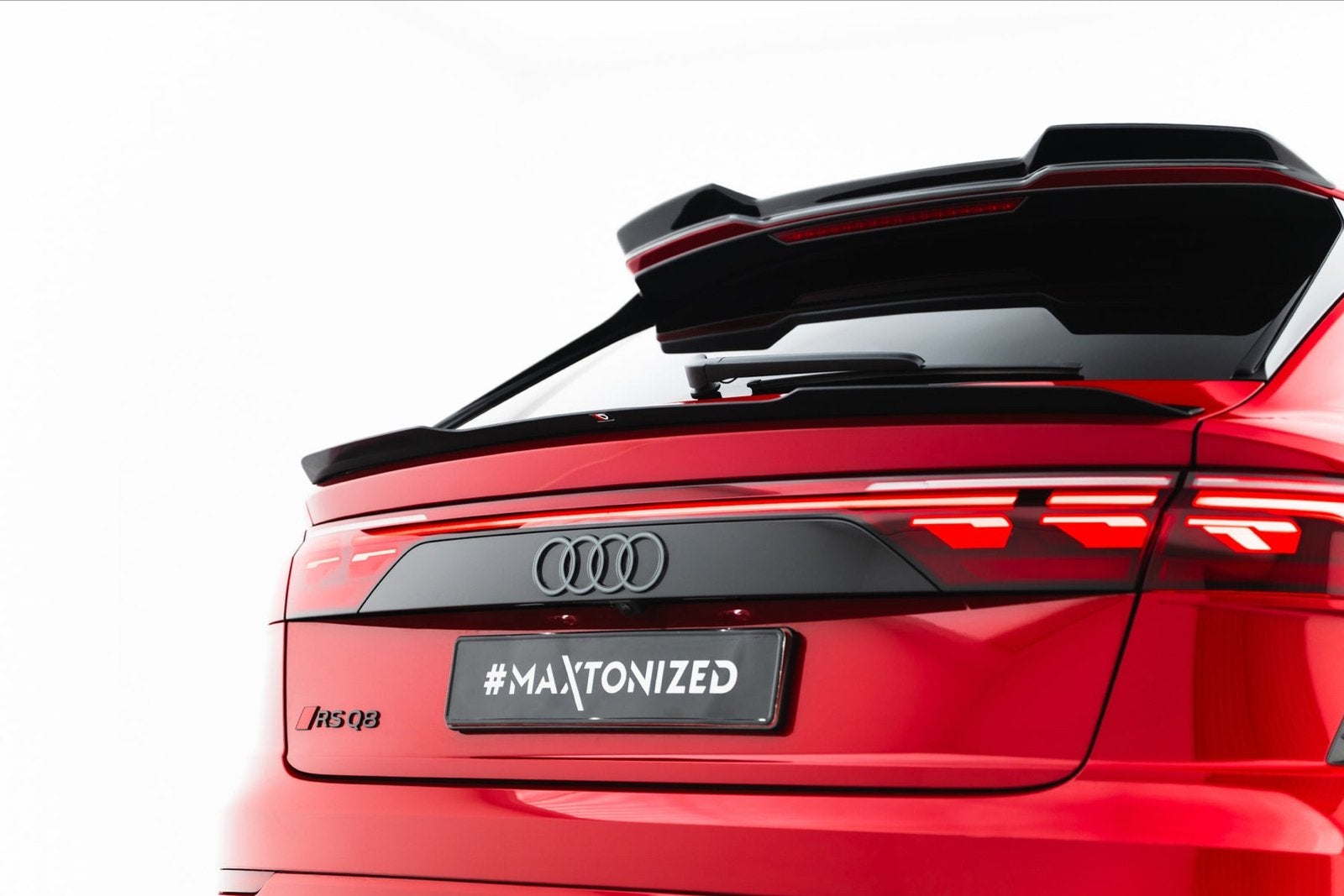 Maxton Lower Spoiler Cap Audi Q8 S-Line / SQ8 MK1, Achterklep, Nieuw, Achter, Audi
