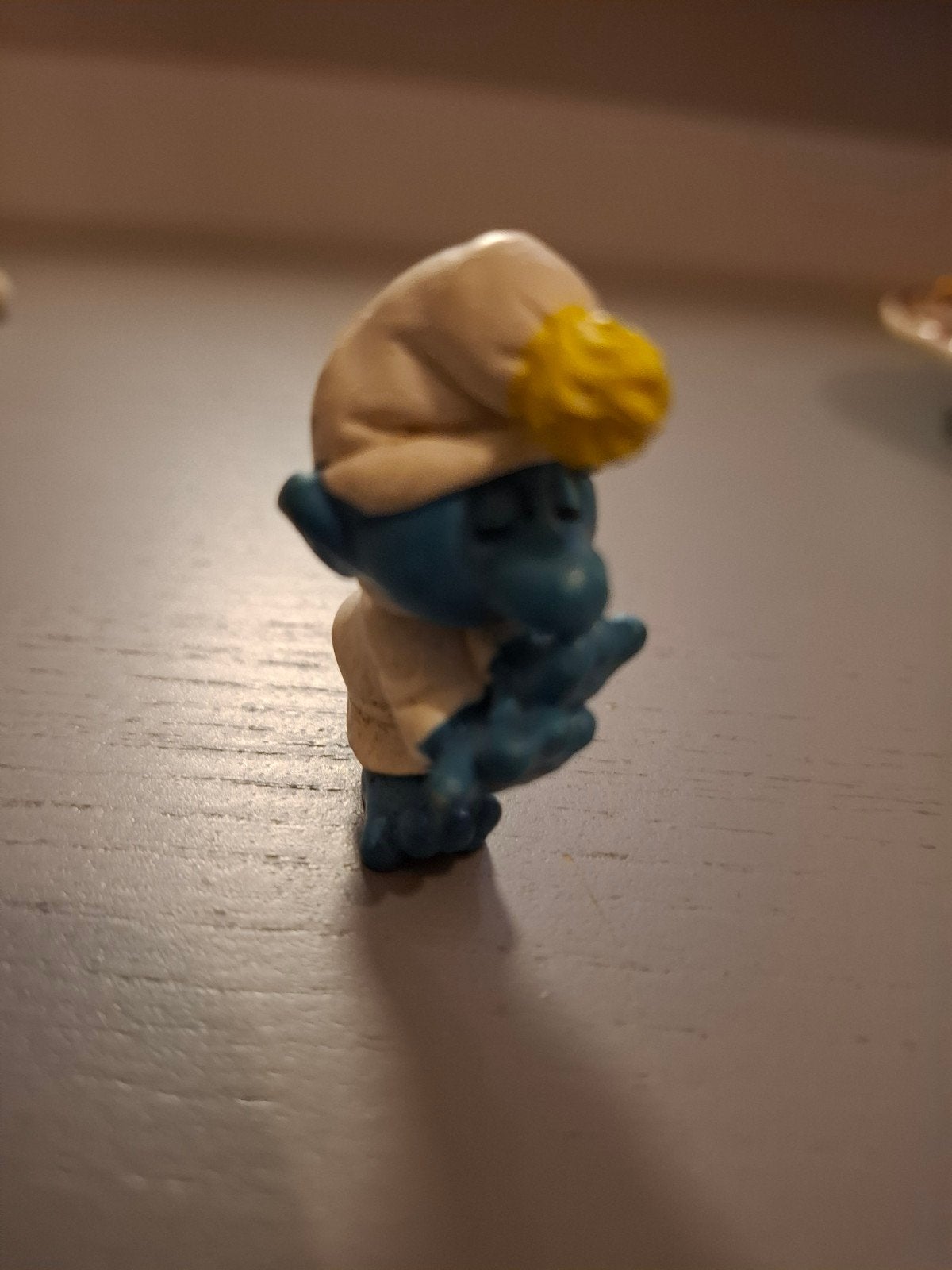 Vintage Smurf figuurtje slaapwandelsmurf - W. Germany Peyo, Verzamelen, Smurfen, Ophalen of Verzenden, Gebruikt, Verschillende Smurfen