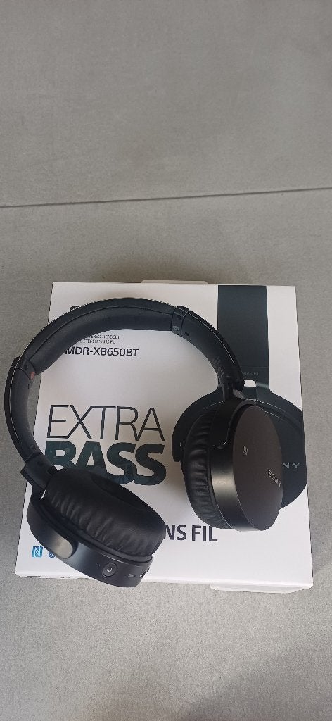 sony wireless koptelefoon extra bass, Ophalen of Verzenden, Zo goed als nieuw, Zwart, Sony