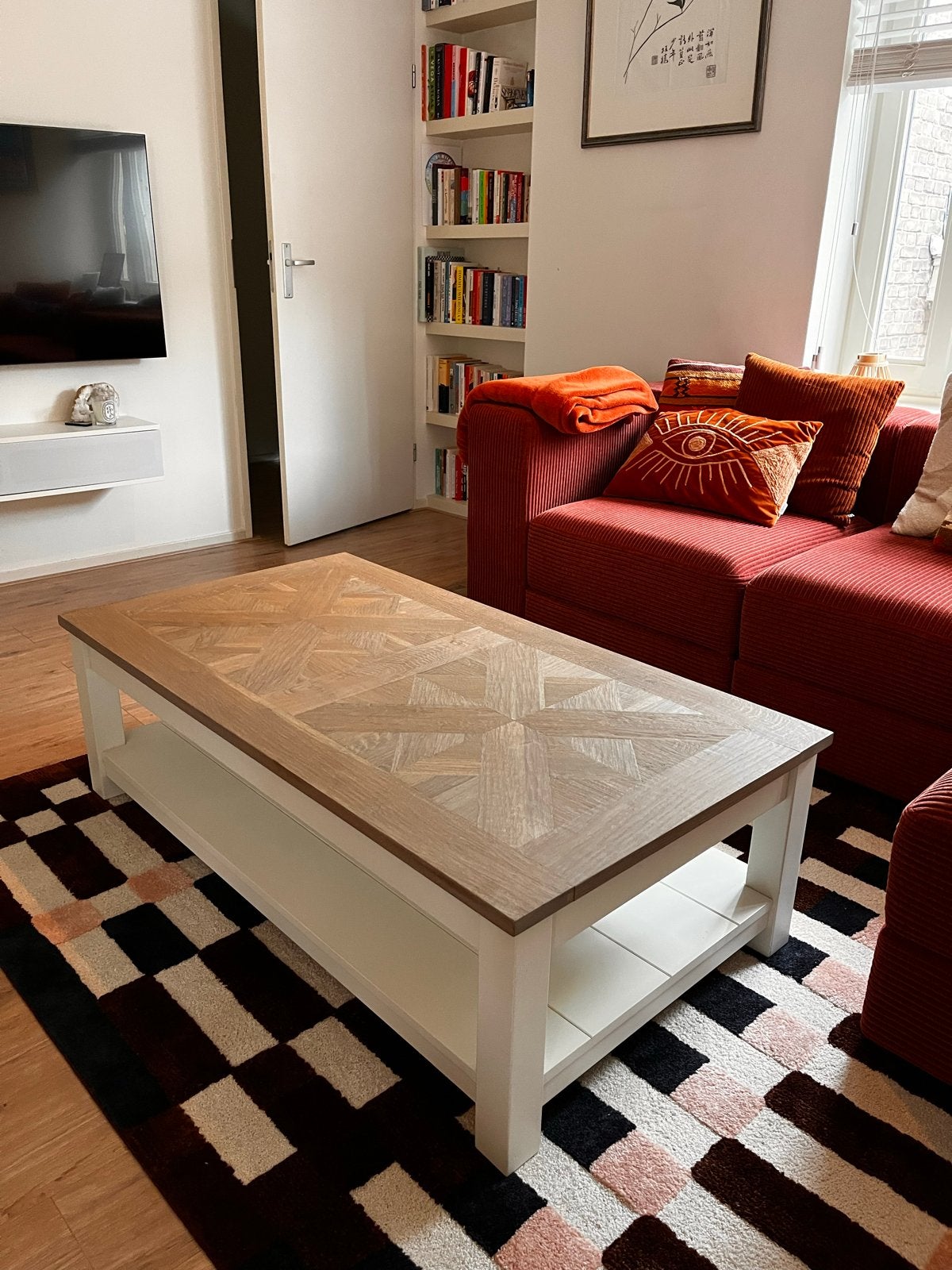 Goossens Salontafel Velante Eikenhout, Ophalen, Gebruikt, 100 tot 150 cm, Eikenhout