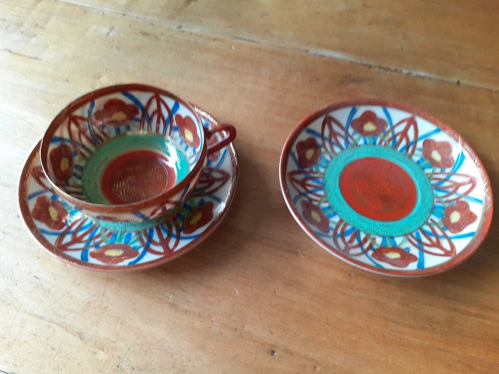 2 Chinese kop en schotels, Antiek en Kunst, Ophalen of Verzenden