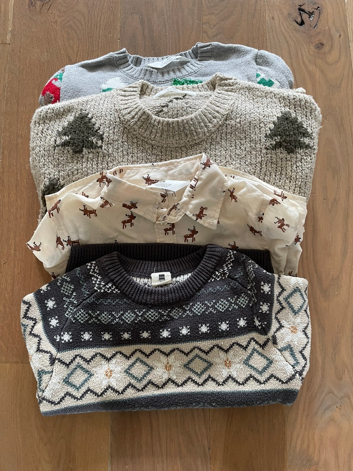 Kledingpakket jongen kerst 110/116, Verzenden, Zo goed als nieuw, Maat 110