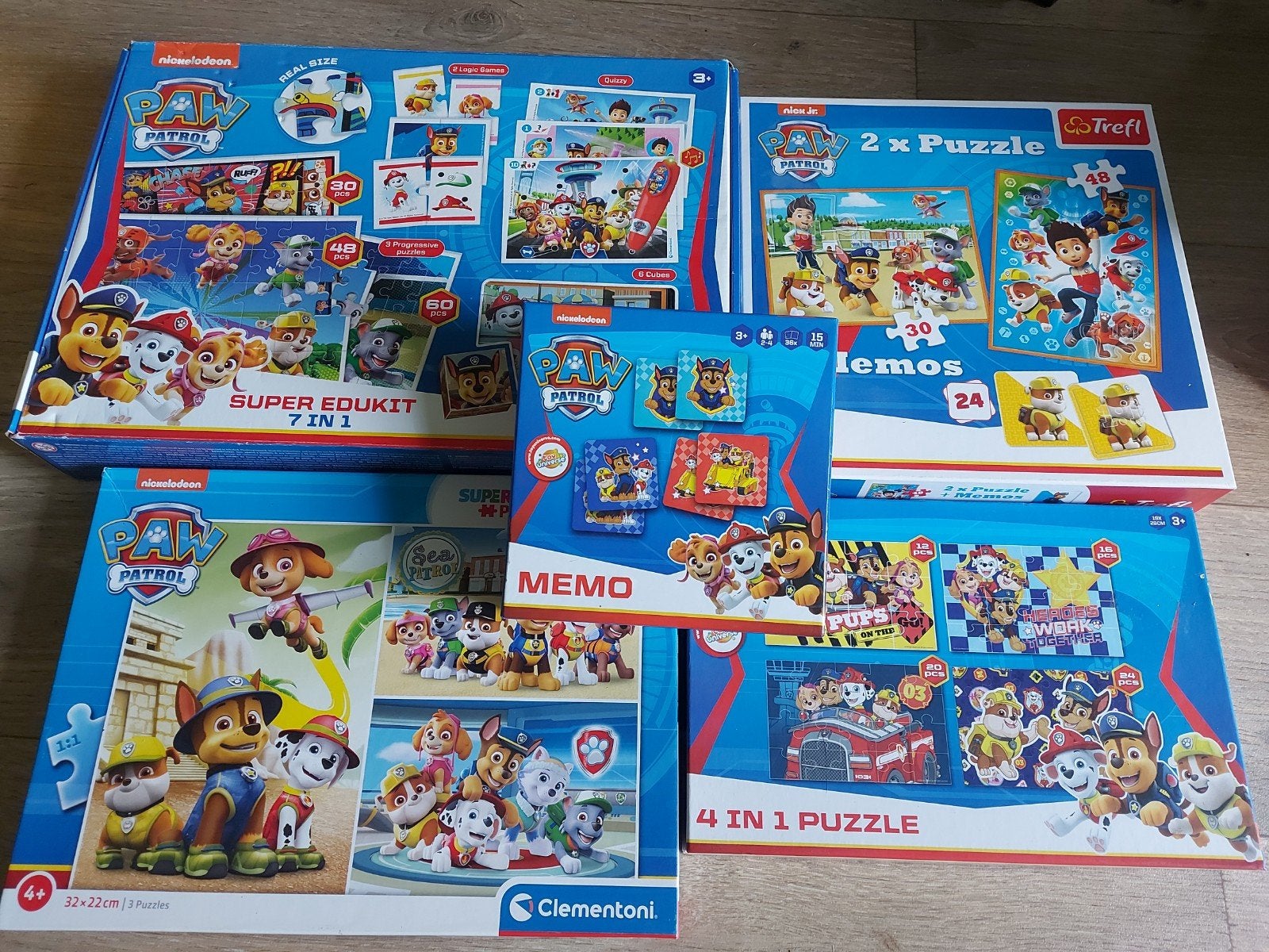 puzzels en spellen van paw patrol, Ophalen of Verzenden, Minder dan 500 stukjes, Gebruikt, Legpuzzel