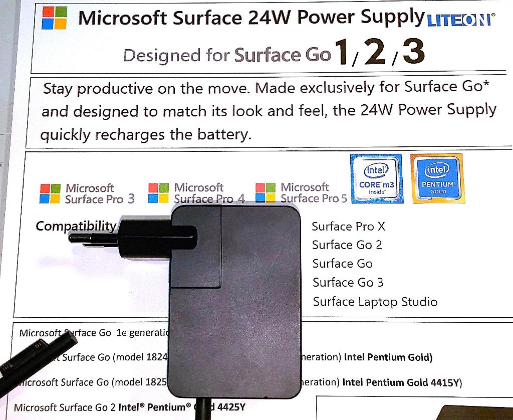 Microsoft Surface Go Pro 1736 15V 1.6A 24W Adapter Oplader