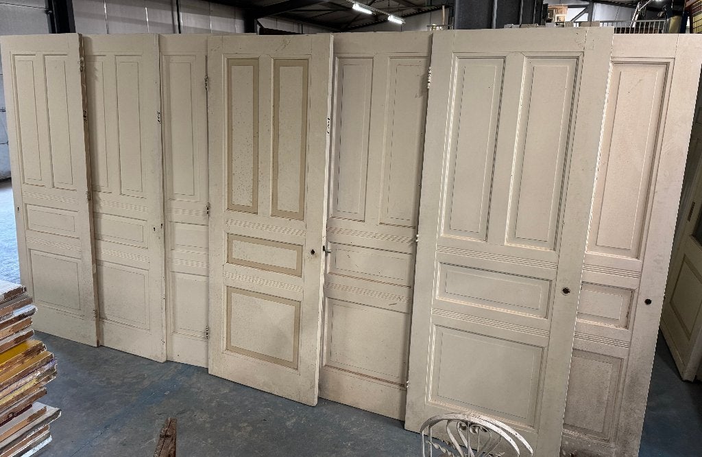 Serie antieke paneel deuren 7 stuks., Ophalen