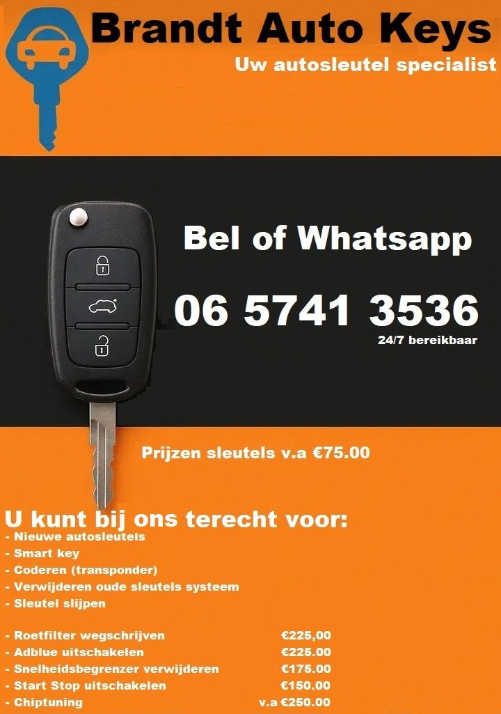 Scooter, brommer of brommobiel sleutel kwijt? Geen probleem, Verzenden, Zo goed als nieuw