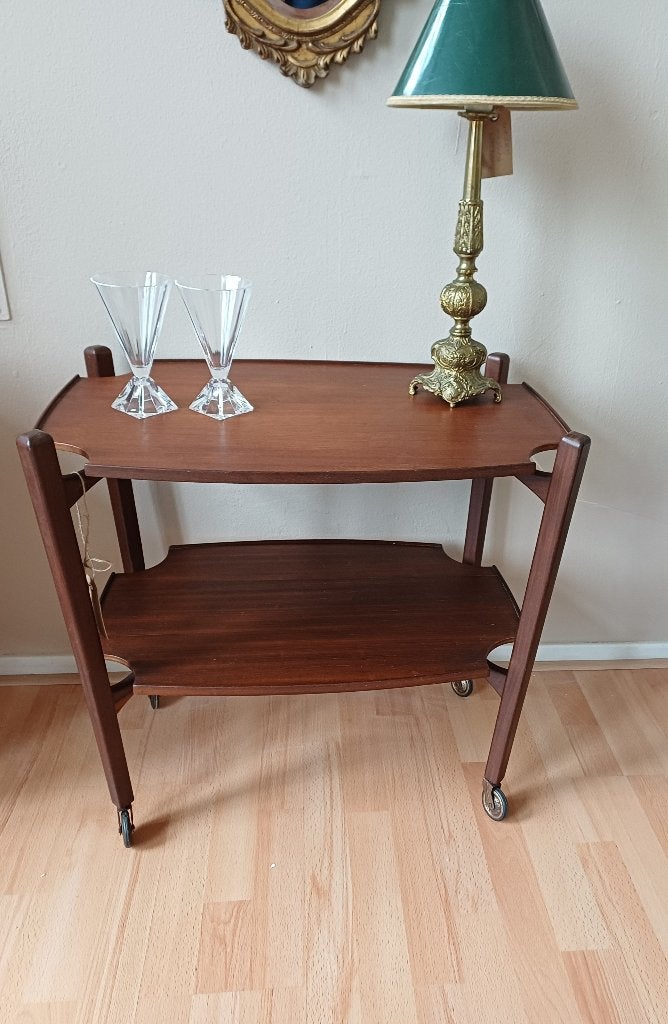 Elegante vintage trolley - midcentury deens design, Ophalen, 50 tot 100 cm, Midcentury modern, Teakhout