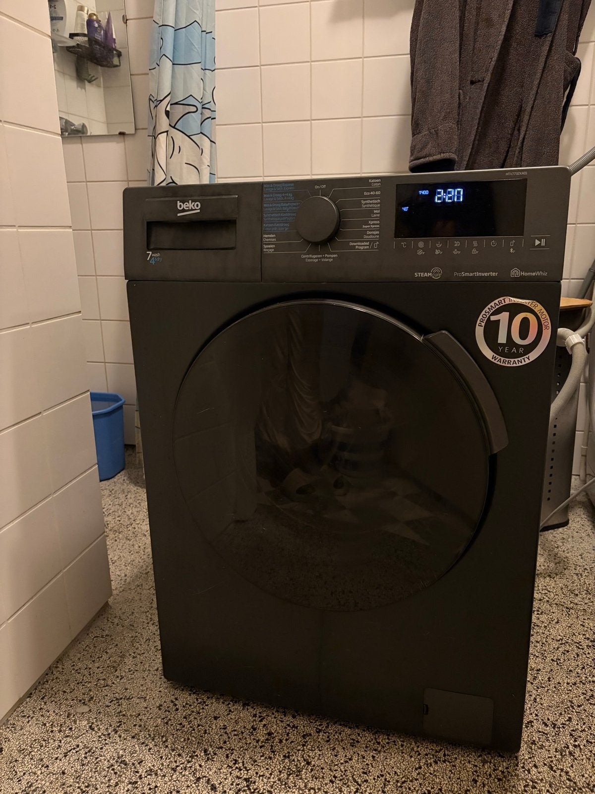 Beko WTV7636XS0 Was-droogcombinatie 7kg/4kg, Gebruikt, Ophalen of Verzenden, 85 tot 90 cm, 1200 tot 1600 toeren