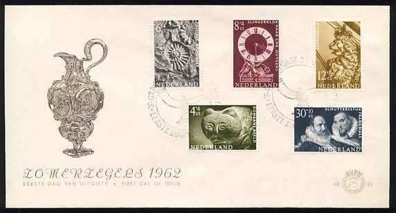Nederland FDC E51 Zonder Adres, Museumstukken 1962, Postzegels en Munten, Postzegels | Eerstedagenveloppen, Ophalen of Verzenden