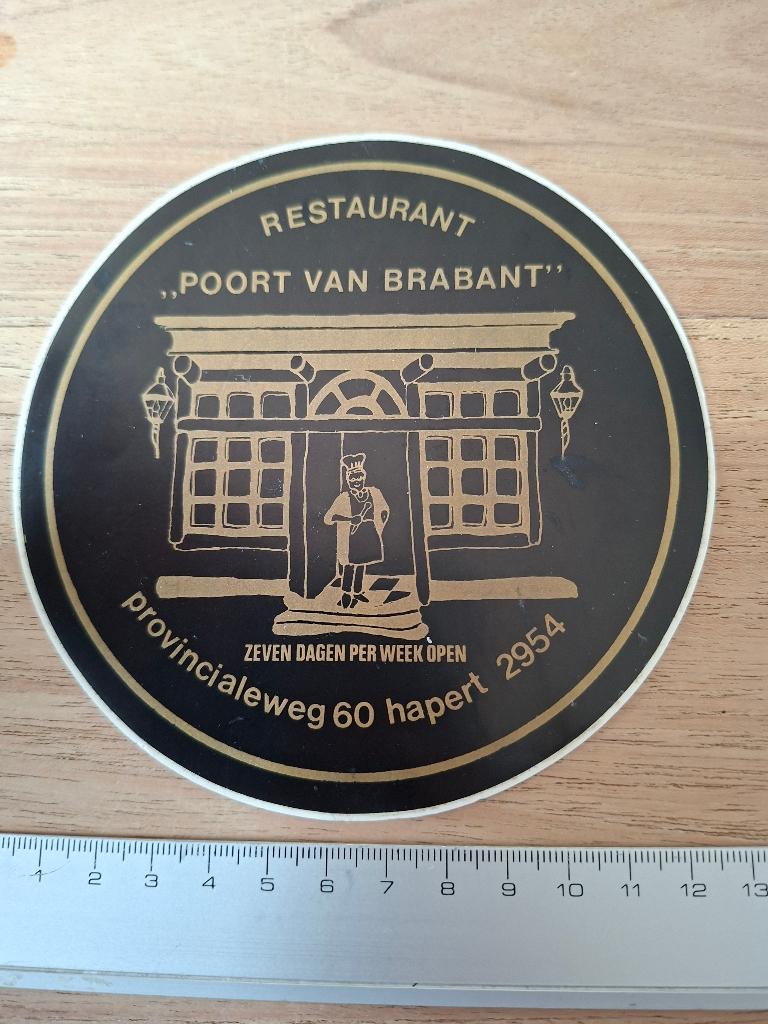 Sticker Hapert restaurant, Verzamelen, Stickers, Ophalen of Verzenden, Zo goed als nieuw, Overige typen
