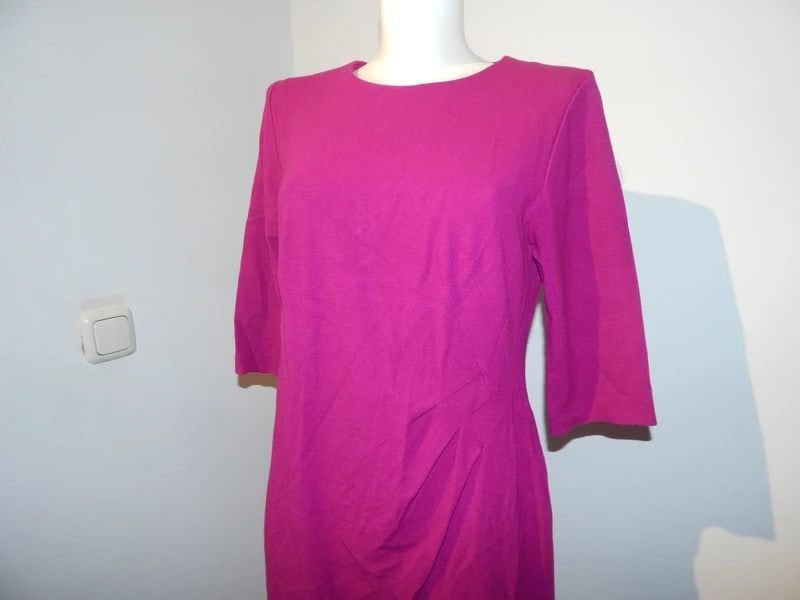 Marccain cyclaam kleurige jurk soort ophaal gesmockt N5/42, Kleding | Dames, Verzenden, Maat 42/44 (L), Zo goed als nieuw, Knielengte
